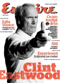 Clint Eastwood on the cover of Esquire Romania, March 2009