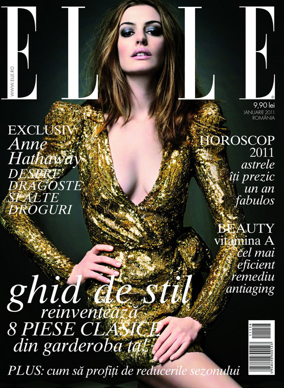 Elle Romania ~~ Cover girl: Anne Hathaway ~~ Ianuarie 2001