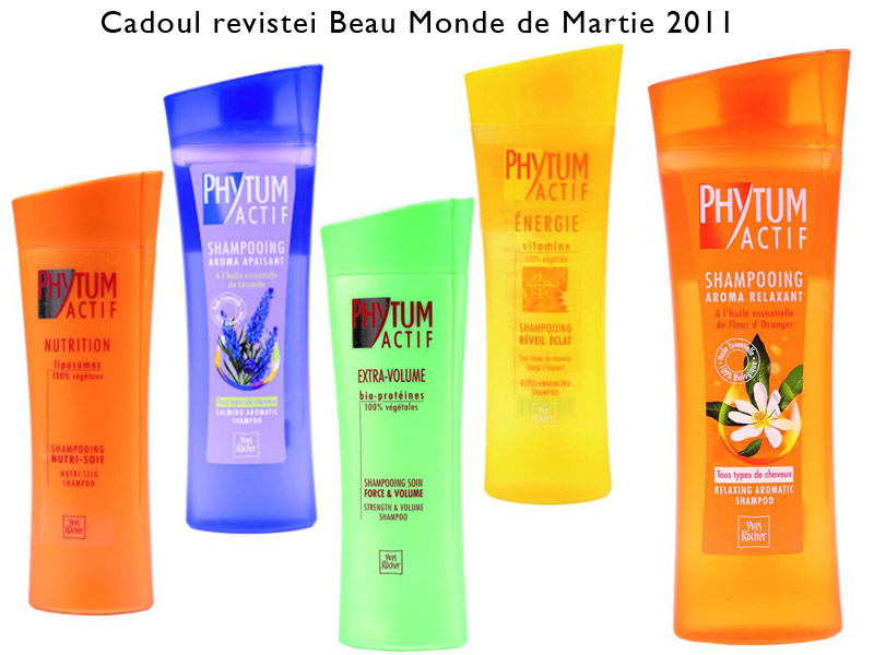 Sampoane Yves Rocher din gama Phytum Actif  ~~ impreuna cu revista Beau Monde de Martie 2011