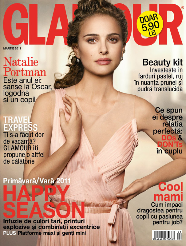 Glamour Romania ~~ Cover girl: Natalie Portman ~~ Martie 2011