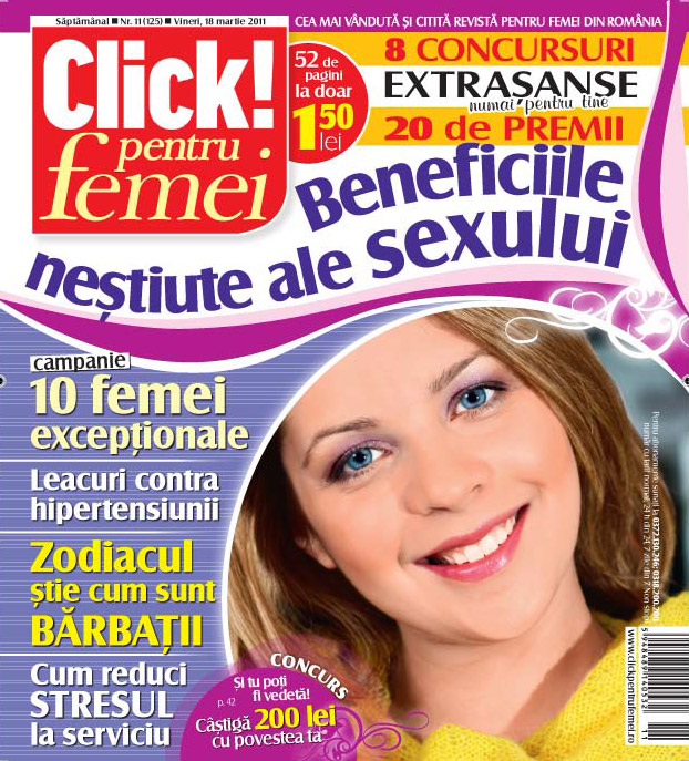 Click pentru femei ~~ Beneficiile nestiute ale sexului ~~ 18 Martie 2011