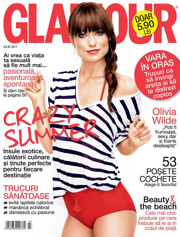 Glamour Romania ~~ Cover girl: Olivia Wilde ~~ Iulie 2011