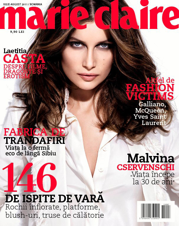 Marie Claire Romania ~~ Cover girl: Laetitia Casta ~~ Iulie - August 2011