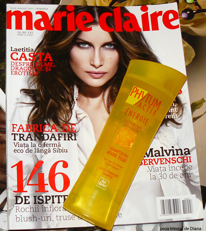 Marie Claire ~~ Cadou: sampon Yves Rocher din gama Phytum Actif ~~ Iulie-August 2011