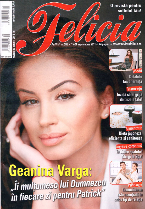 Felicia ~~ Coperta: Geanina Varga ~~ 15 Septembrie 2011