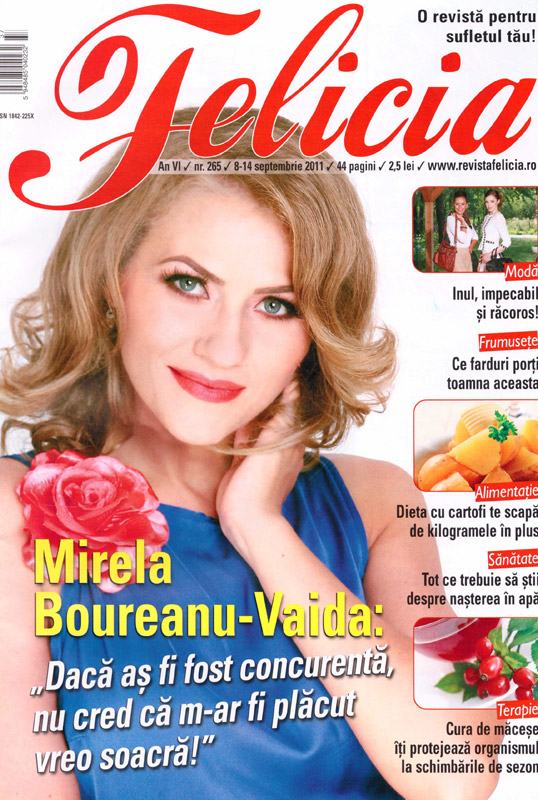 Felicia ~~ Coperta: Mirela Boureanu-Vaida ~~ 8 Septembrie 2011