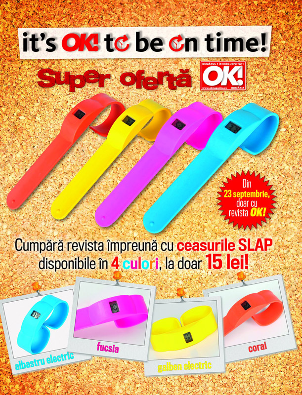 Promo ceas SLAP ~~ impreuna cu OK! Magazine din 23 Septembrie 2011