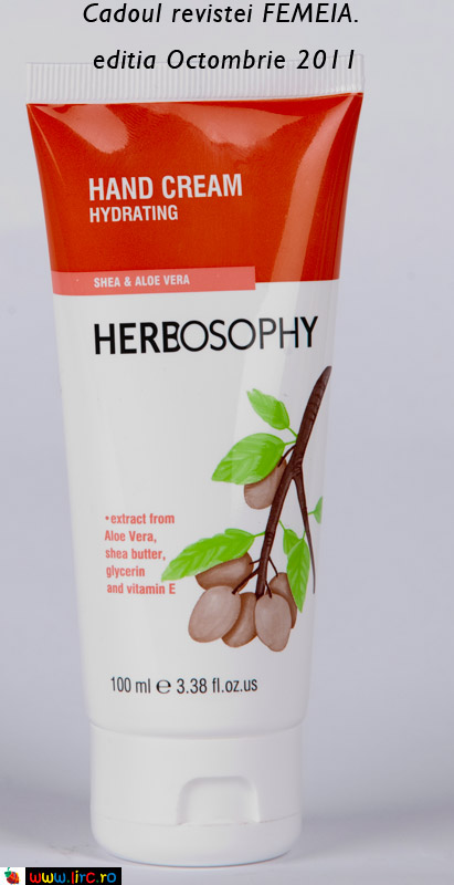 Crema de maini Herbosophy ~~ cadoul FEMEIA. pentru Octombrie 2011