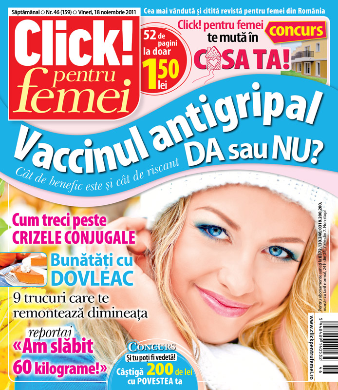 Click! pentru femei ~~ Vaccinul antigripal - Da sau Nu? ~~ 18 Noiembrie 2011