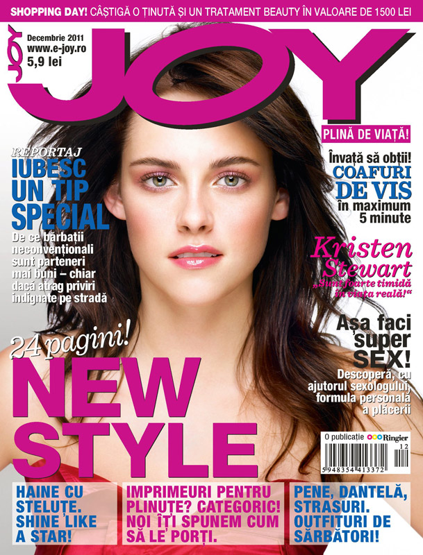 JOY Romania ~~ Cover girl: Kristen Stewart ~~ Decembrie 2011