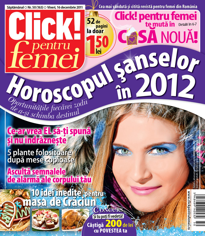 Click! pentru femei ~~ Horoscopul sanselor in 2012 ~~ 16 Decembrie 2011