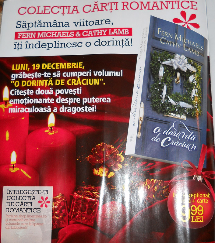 Libertatea pentru femei continua Colectia de carti romantice cu romane scrise pe tema Craciunului ~~ Decembrie 2011