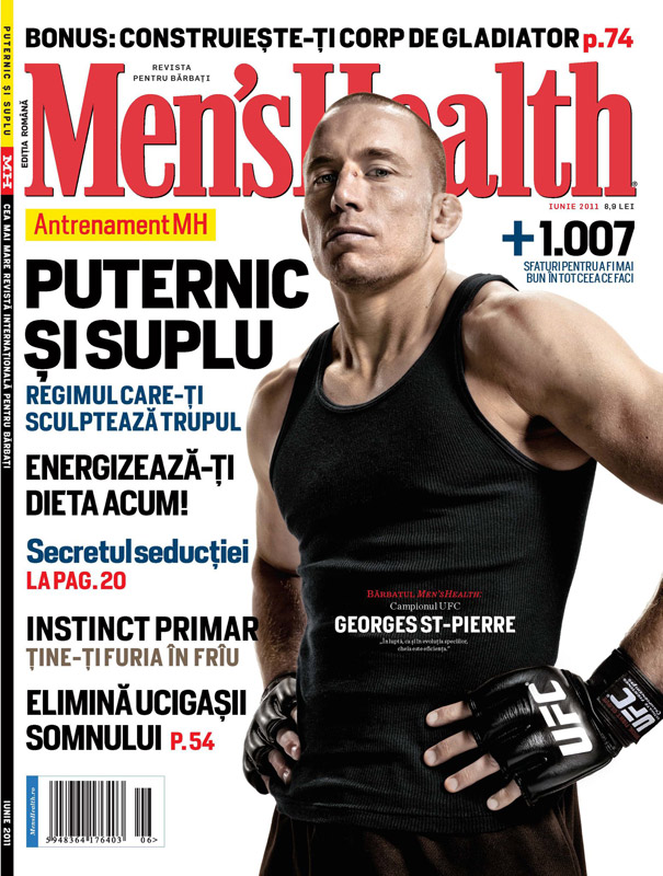Men\'s Health Romania ~~ Cover man: Georges St. Pierre ~~ Iunie 2011