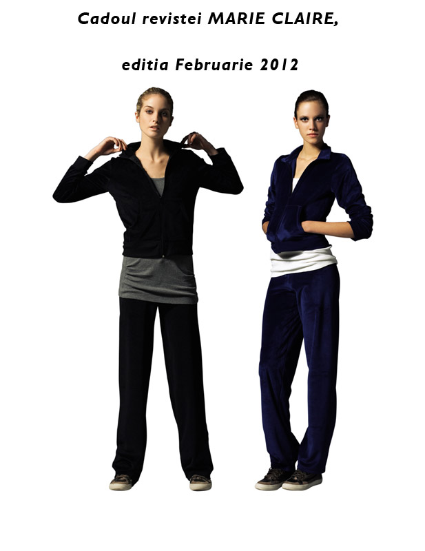 Bluza sau pantaloni de treining, cadoul revistei Marie Claire, editia Februarie 2012 ~~ Pret: 20 lei/bucata