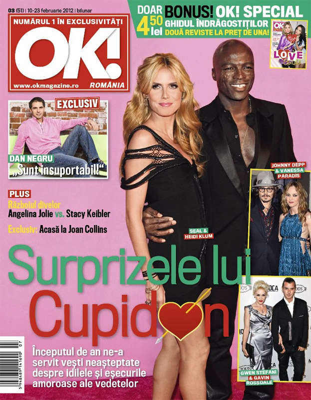 OK! Magazine Romania ~~ Coperta: Seal si Heidi Klum ~~ 10 Februarie 2012 (nr. 3)