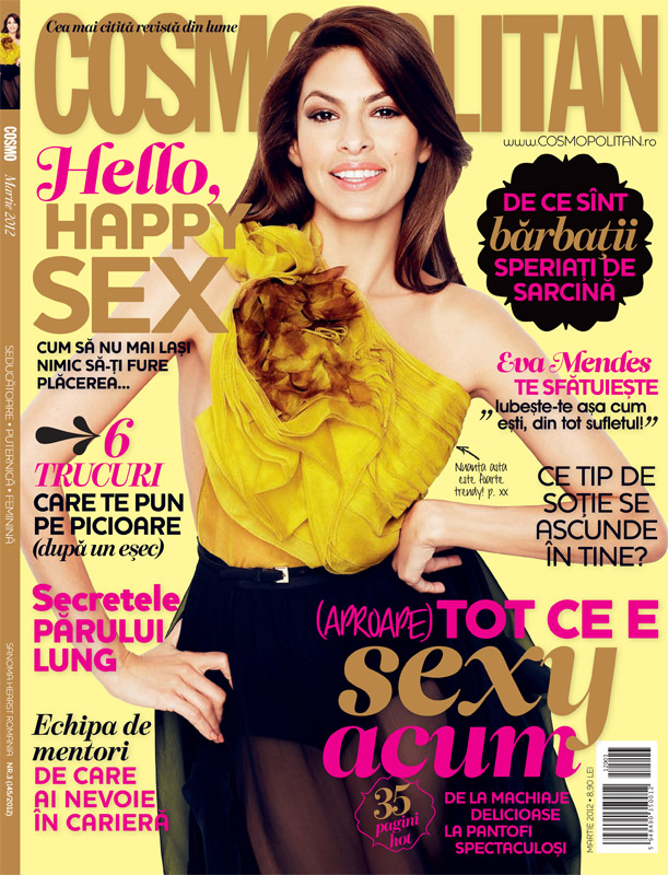 Cosmopolitan Romania ~~ Cover girl: Eva Mendes ~~ Martie 2012