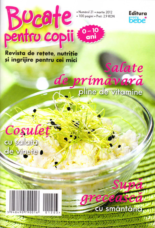 Bucate pentru copii ~~ Salate de primavara pline de vitamine ~~ Martie 2012