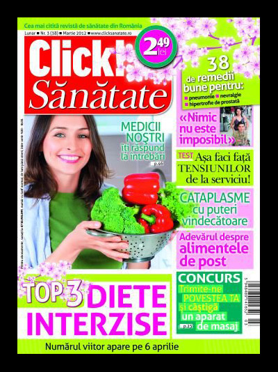 Click! Sanatate ~~ Top 3 diete interzise ~~ Martie 2012