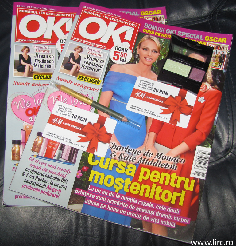 OK! Magazine + cadouri Yves Rocher + voucher H&M ~~ 9 Martie 2012
