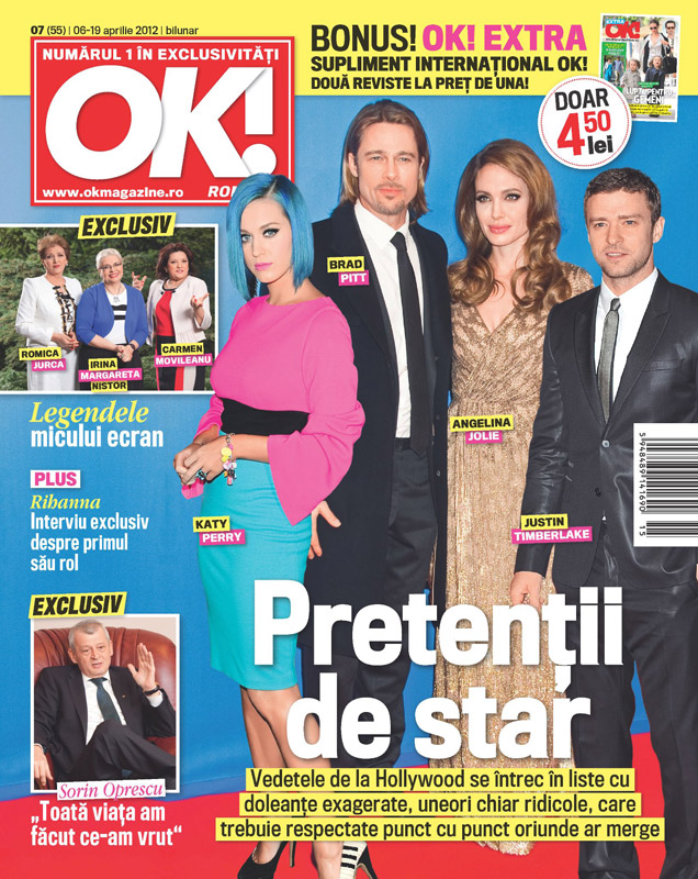 OK! Magazine Romania ~~ Cover story: Pretentii de vedeta ~~ 6 Aprilie 2012 (nr. 7)