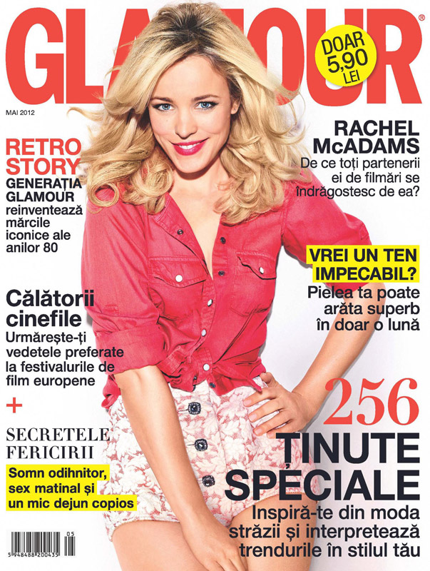 Glamour Romania ~~ Cover girl: Rachel McAdams ~~ Mai 2012