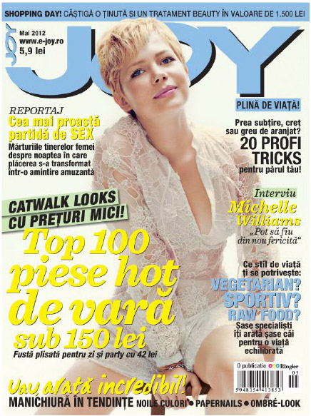 JOY Romania ~~ Cover girl: Michelle Williams ~~ Mai 2012
