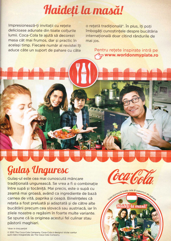 Practic in bucatarie aduce 8 suporturi pentru pahare sponsorizate de Coca-Cola