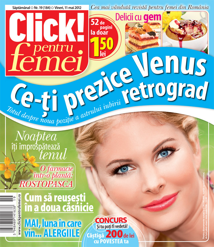 Click! pentru femei ~~ Ce-ti prezice Venus retrograd ~~ 11 Mai 2012 (nr. 19)