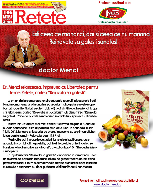 Promo cartea prof. dr. Mencinicopschi impreuna cu LPF-Retete