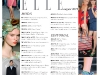 Cuprinsul editiei de August a revistei ELLE Romania ~~ Pagina 1