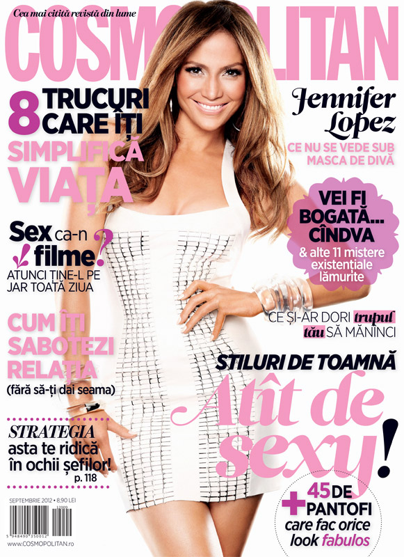 Cosmopolitan Romania ~~ Cover girl: Jennifer Lopez ~~ Septembrie 2012