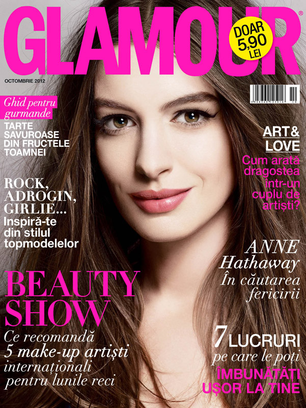 Glamour Romania ~~ Cover girl: Anne Hathaway ~~ Octombrie 2012