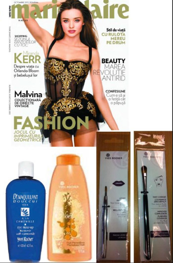 Promo Marie Claire si cadourile Yves Rocher ~~ Octombrie 2012 ~~ pret revista+cadou: 12,90 lei