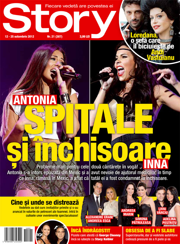 Story Romania ~~ Coperta: Antonia si Inna ~~ 12 Octombrie 2012 (nr. 21)