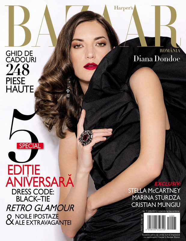 Harper\'s Bazaar Romania ~~ Coperta: Diana Dondoe ~~ Noiembrie- Decembrie 2012