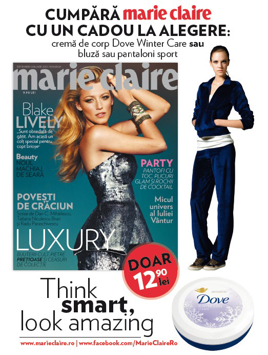 Promo Marie Claire Romania, editia Decembrie 2012 - Ianuarie 2013