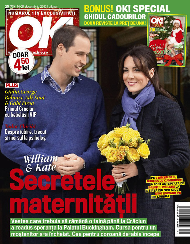 OK! Magazine Romania ~~ Coperta: Kate si William ~~ 14 Decembrie 2012