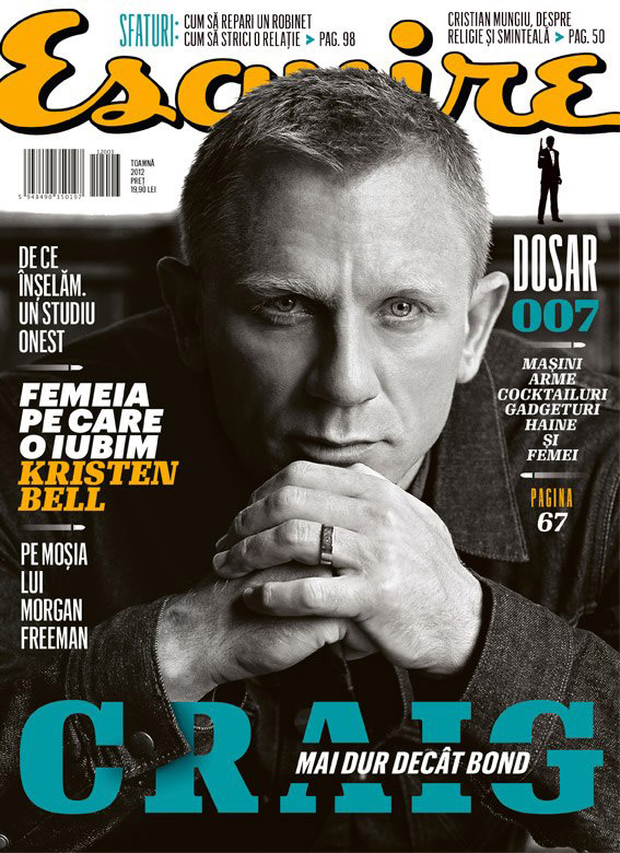 Esquire Romania ~~ Cover man: Daniel Craig ~~ Toamna 2012 ~~ Pret: 19,90 lei