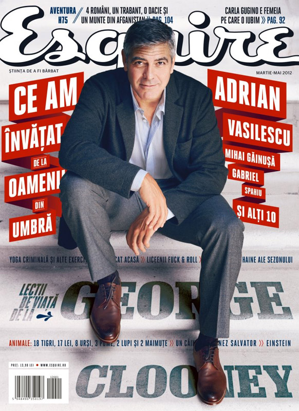 Esquire Romania ~~ Cover man: George Clooney ~~ Martie  - Mai 2012 ~~ Pret: 13,90 lei