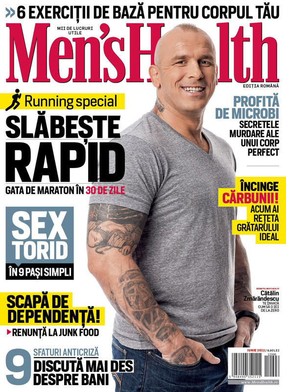 Men\'s Health Romania ~~ Cover man: Catalin Zmarandescu ~~ Iunie 2012