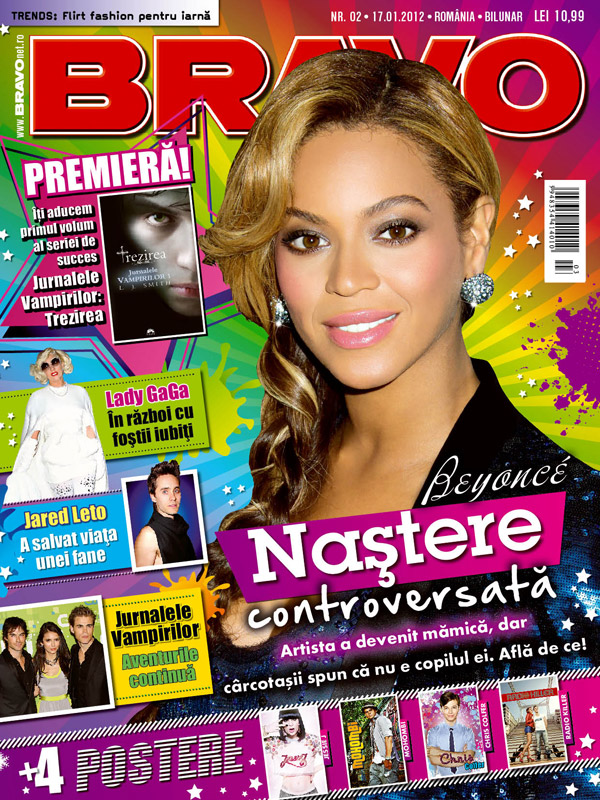 Bravo ~~ Coperta: Beyonce ~~ 17 Ianuarie 2012 (nr. 2)