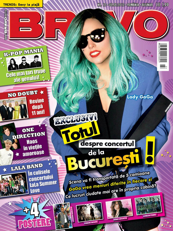 Bravo! ~~ Coperta: Lady Gaga ~~ 5 Iunie 2012 (nr. 12)