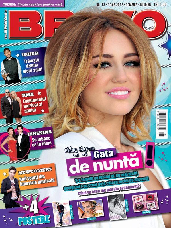 Bravo ~~ Cover girl: Miley Cyrus ~~ 19 Iunie 2012 (nr. 13)