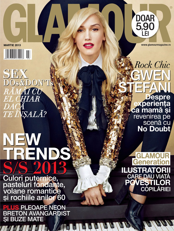 Glamour Romania ~~ Coperta: Gwen Stefani ~~ Martie 2013