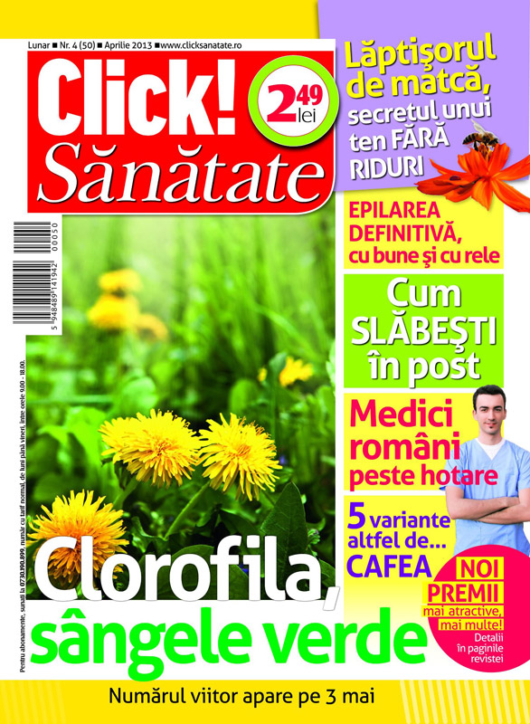 Click! Sanatate ~~ Clorofila, sangele verde ~~ Aprilie 2013