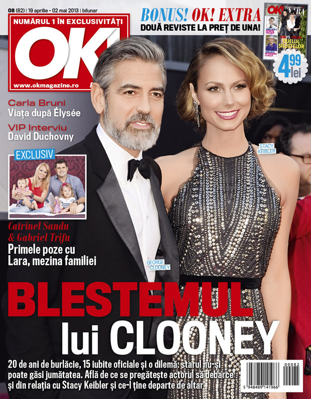OK! Magazine Romania ~~ Coperta: George Clooney si Stacey Keibler ~~ 19 Aprilie 2013