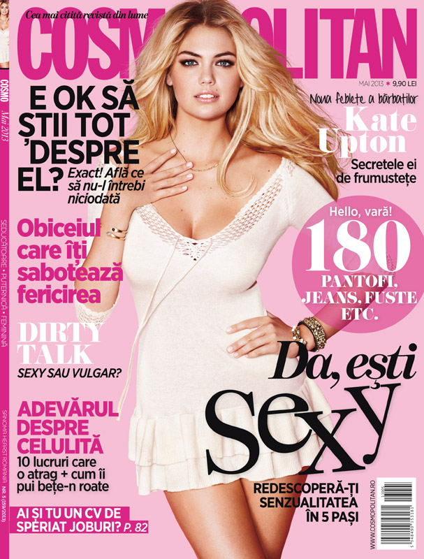 Cosmopolitan Romania ~~ Cover girl: Kate Upton ~~ Mai 2013