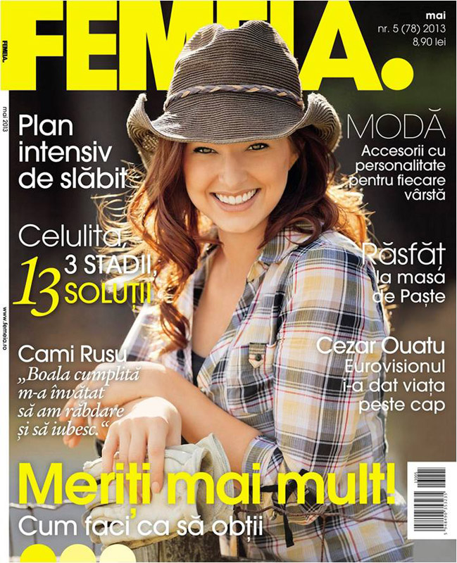 Revista FEMEIA. ~~ Cover story: Meriti mai mult! Cum faci sa obtii ~~ Mai 2013