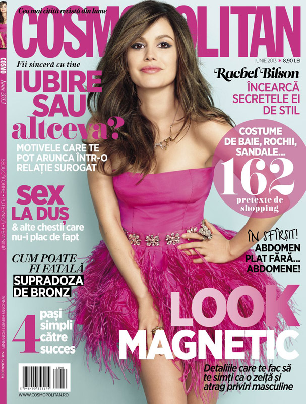 Cosmopolitan Romania ~~ Cover girl: Rachel Bilson ~~ Iunie 2013