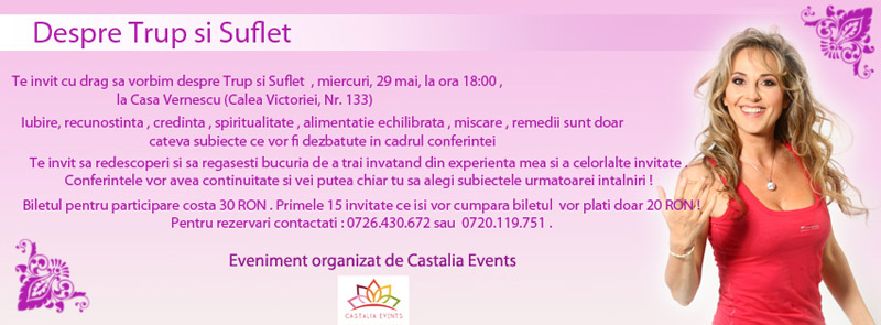 Invitatie Florentina Opris la evenimentul DESPRE TRUP SI SUFLET ~~ Bucuresti, 29 Mai 2013